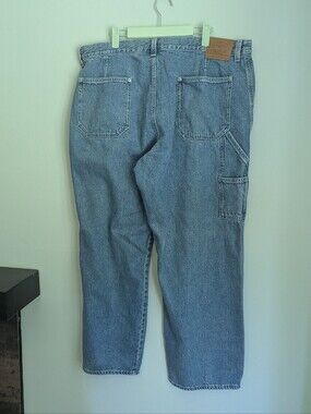 Levis Dad Utility Carpenter Jeans Womens Plus Size 34 Blue Straight Leg